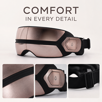 Masseur oculaire intelligent en cuivre métallique avec chaleur, brume et vibrations pour la relaxation des yeux en voyage