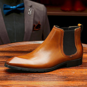 Bottes Chelsea montantes pour hommes en cuir véritable, sur mesure, de haute qualité, style western classique, imperméables et à enfiler – Vente en gros - Product Image 4