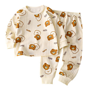 Set di Biancheria Intima e Pigiami per Bambini Primavera 2025 Motivo Cartone Animato in Cotone Morbido e Caldo per Ragazzi e Ragazze Abbigliamento da Casa - Product Image 5