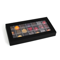 Boîte d'emballage cadeau de luxe vide magnétique truffes chocolat logo personnalisé avec séparateur Windows
