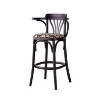 Tabouret de bar pour la maison, dossier en bois massif, style rétro industriel américain, usage commercial, pour KTV, pieds hauts, mobilier de bar