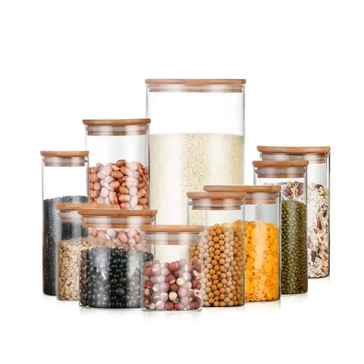 Fabricação personalizada atacado jarra de vidro, 500g 1000g de mel, recipientes transparentes, jarra de vidro
