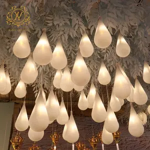 Elegant LED Warm Light Droplet Shape Pendant Lamp 5/10 Head Hanging Light for Wedding Centerpieces Props Supplier