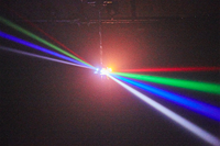 Lumière à effet roue de feu à double tête LED DMX512 activée par le son pour bar, club, mariage