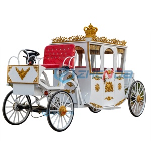 Carruaje de Caballos Eléctrico de Lujo para Bodas, Estilo Princesa Cenicienta, de Cuatro Ruedas, Capacidad para 6 Personas, Personalizable, Suministro de Fábrica - Product Image 1