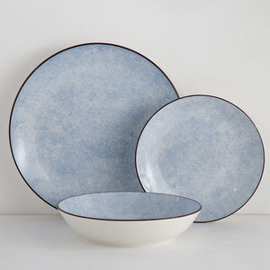 Vente en gros d'assiettes rondes en céramique imprimées de marque connue Vaisselle élégante pour restaurants Usage domestique Ensembles de vaisselle de qualité supérieure - Product Image 2