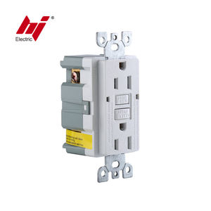 15 Ampere 125-Volt-Duplex-Selbsttest-<span class=keywords><strong>GFCI</strong></span>-Steckdosen mit weißer Farbe und Wand platte - Product Image 4