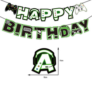Artículos para Fiesta de <span class=keywords><strong>Cumpleaños</strong></span> de Niño, Kit de Decoración para Fiesta de Videojuegos, Pancarta de Juego, Adornos para Cupcakes, Globo de Aluminio - Product Image 2