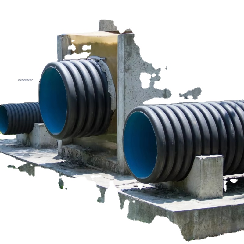 High Pressure 6mm Thick Double-Wall Corrugated PE/PP/PPS Plastic Drainage Pipe Soft Head Socket Connection Moulded Plastic Tubes