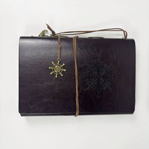 Vintage Retro Mini Traveler <b>Journal</b> 100-Page Pirate Anchors Notepad PU Leather Cover Paper Replaceable Diary Gift Sets A5 - Product Image 2