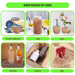 Kích thước tùy chỉnh thân thiện với môi trường tổ ong giấy kraft có thể tái chế đệm nâu bảo vệ bao bì CuộN 80gsm phân hủy sinh học - Product Image 2