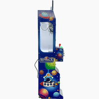 Machine à griffes mini-méga pour enfants avec accepteur de billets, jeu d'arcade bleu à pièces