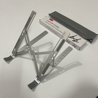 Supports de refroidissement pour ordinateur portable, 7 niveaux réglables, support de ventilateur pour ordinateur portable, support en aluminium pour ordinateur portable, compatible avec les ordinateurs portables de 9 à 17,3 pouces