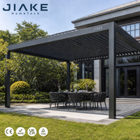 Pergola en aluminium Jiake avec toit à lames orientables pour jardin, patio, terrasse, balcon et gazebo extérieur