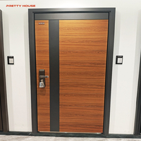 Puerta Pivotante de Entrada Exterior Moderna - Diseño de Lujo para el Hogar, Impermeable y Aislante Térmico para Apartamentos y Uso en Exteriores con Vidrio Templado