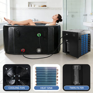 Customized 1.5HP Recirculating Cooled Chiller with Filter Circulating Genuine Ice Bath Cooler and <b>Heater</b> Water Portable Chiller - Product Image 5