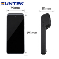 Terminal de point de vente portable SUNTEK 6,56'' Android 16 sans fil NFC à double écran tactile avec certification GMS et CE