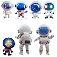 Mignon grande taille espace extra-atmosphérique dessin animé ballons terre astronaute fusée pour enfants planète thème fête fournitures