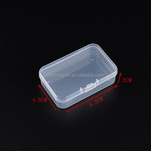 Storage 6.5cm Length Mini Storage Box Transparent Rectangle Single Plastic Box