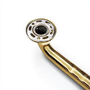 Wall-Mounted Golden PVD Finish Grab Bar Classic Design Anti-Slip Bathroom Safety Handle Durable Finish 18" - Product Image 1