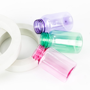 Colorful Transparent PET Capsule <b>Bottle</b> Pharmaceutical <b>Pill</b> Container With Screw Cap For Vitamin Supplement Packaging - Product Image 3