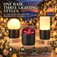 Projecteur LED sans fil DMX IP65 à piles pour événements de mariage, location, hôtels et banquets