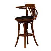 Ensemble de mobilier de restaurant : chaise de bar et table haute avec tabourets, base en bois massif et acier, durable et écologique