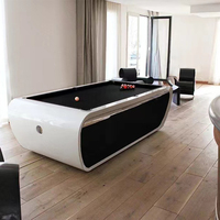 Table de salle à manger à pieds droits sans fil, Table de billard pliante de 9 pieds