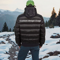 Individuelles Logo Winter Dicke Bubble Schwarze Pufferjacke Herren Outdoor Warme Gesteppte Daunenjacke OEM Hersteller Winterjacke Herren