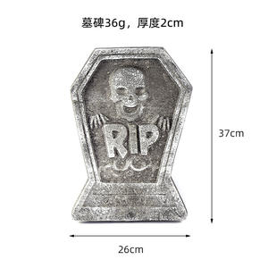 Nisan Batu Nisan Busa Halloween 2024 untuk Dekorasi Rumah Hantu, Bar, dan Perlindungan Lingkungan, dengan Desain Tengkorak, Suasana Menyeramkan - Product Image 6