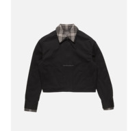 Veste bomber unisexe en coton bleu marine à col superposé 100% authentique, veste à col superposé pour femmes, veste à col superposé pour hommes
