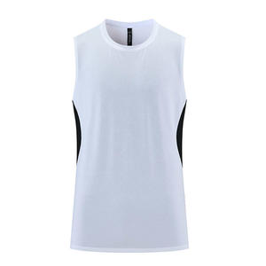Camiseta Deportiva sin Mangas para Hombre, al por Mayor, de Poliéster Transpirable, de Secado Rápido, Cuello Redondo, con Bordado a Máquina - Product Image 6