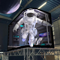 Pantalla LED Modular sin Costuras para Exposiciones, Stand de Ferias Comerciales en Interiores, Gráficos Animados, Pantalla LED de Mosaicos, Video Wall