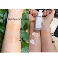 Hydratant teinté matifiant couvrant intégralement le visage SPF 50, écran solaire, fond de teint naturel changeant de couleur, maquillage OEM ODM