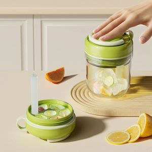 3-in-1 <b>Press</b> Type Ice Cube Maker & Water Bottle, BPA-Free Portable Ice Tray Cup for Home & Outdoor - Product Image 3