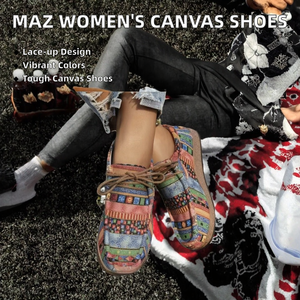 2026 Casual Single Shoes Women's Color Lace-Up designer sneakers Low-Top <b>Canvas</b> Summer waking style Shoes - Product Image 2