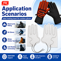 Gants chauffants Jinke, rechargeables, électriques, pour l'hiver, la moto, le ski, température réglable, non tissés, fins, légers, USB 7.4V