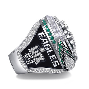 2025 NFL Philadelphia Đại Bàng siêu bol vô địch Nhẫn Set thời trang bạc mạ hợp kim trang sức nhẫn cho món quà bên kỷ niệm - Product Image 5