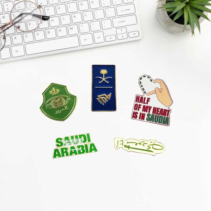 Saudi Arabia National Emblem Flag Accessories Pendant UV Printed Coin ...