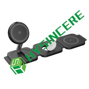 Design créatif Chargeur sans fil 15W avec haut-parleurs Support mobile Logo personnalisé pour <span class=keywords><strong>cadeau</strong></span> sur le bureau - Product Image 1