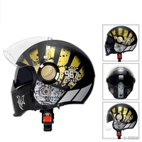 Nouveau rétro casque samouraï Combo casque moto dark vador Non-Scorpion quatre saisons moto rue voiture demi casque