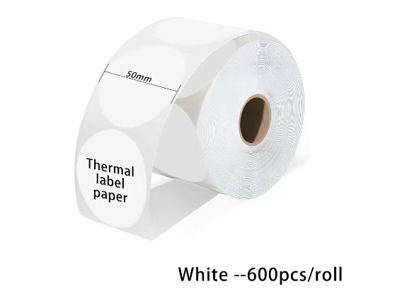 Marklife Color Circle Thermal Sticker Label Self-Adhesive Round Direct Label Thermal Sticker for DIY Logo Design Name Tag