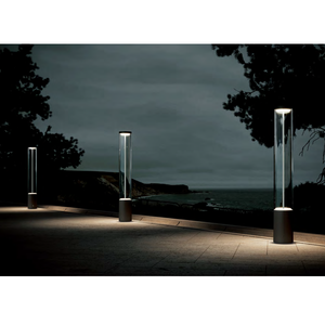 โคมไฟสนาม LED อลูมิเนียมสีดำแบบมินิมอล SENZHAO รุ่น Clear IP65 กันน้ำ สำหรับทางเดินในสวน วิลล่า และลานบ้าน - Product Image 1