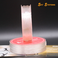 Cordón elástico de 0,5 ~ 1,0mm, Color transparente, cordón de joyería de TPU, hilo de cuentas, accesorios de joyería de cristal, pulsera, Collar, Material