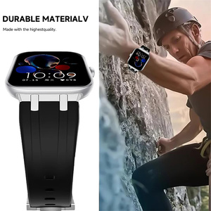 Conector de Metal de Acero Inoxidable con Correa de Goma de Fluororubber para Redmi Watch 6 5 4, Correa para <span class=keywords><strong>Xiaomi</strong></span> <span class=keywords><strong>Band</strong></span> 10 Pro 9 Pro - Product Image 4
