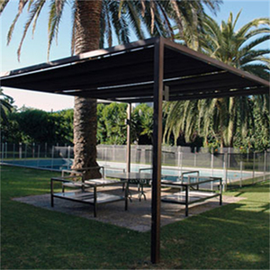 GNEE Gazebo toutes saisons en acier corten résistant à la pluie Structure résistante au vent Clôture Treillis et portails - Product Image 1