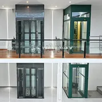 Ascenseur panoramique pour villa, mini-ascenseur domestique simple et silencieux pour intérieur et extérieur, élévateur hydraulique pour chambre d'hôtes résidentiel