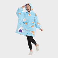 Couverture portable pour enfant en polaire Sherpa et flanelle moelleuse, 100 % polyester, imprimée en usine, écologique et personnalisable