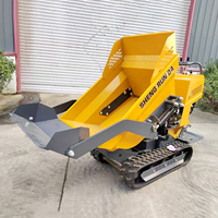 Prix compétitif, tombereau sur chenilles de 500 kg, tombereau autochargeur, chenilles en caoutchouc, tombereau à chenilles à vendre