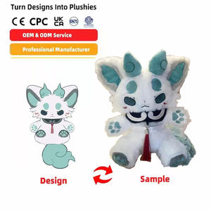 Produttore di peluche peloso personalizzato OEM ODM <span class=keywords><strong>Anime</strong></span> animali farciti mascotte con rivestimento in maglia di riempimento in cotone PP confezionato in sacchetto di OPP - Product Image 1
